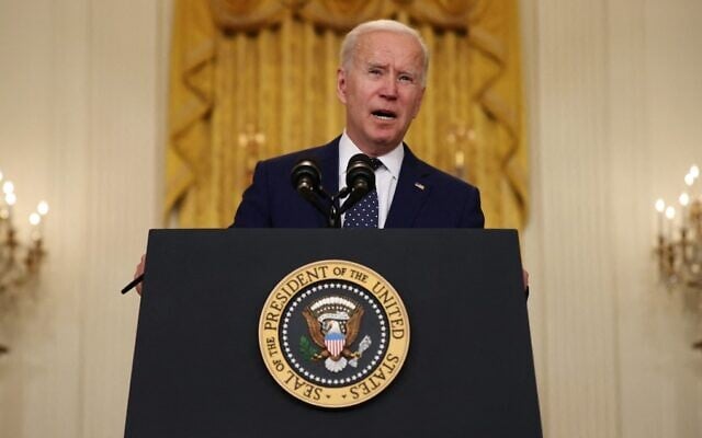 US President Joe Biden announces new economic sanctions against the Russia government, at the White House in Washington, on April 15, 2021. (Chip Somodevilla/Getty Images/AFP) US President Joe Biden announces new economic sanctions against the Russia government, at the White House in Washington, on April 15, 2021. (Chip Somodevilla/Getty Images/AFP)