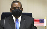 US Defense Secretary Lloyd Austin listens as his Indian counterpart reads out a press statement in New Delhi, India, March 20, 2021. (AP Photo/Manish Swarup)