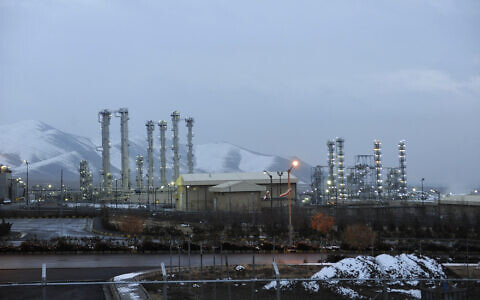 This January 15, 2011 file photo shows the heavy water nuclear facility near Arak, Iran. (AP Photo/ISNA, Hamid Foroutan, File)