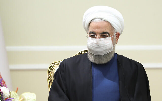 President Hassan Rouhani listens to Russian Foreign Minister Sergey Lavrov during their talks in Tehran, Iran, April 13, 2021. (Russian Foreign Ministry Press Service via AP) President Hassan Rouhani listens to Russian Foreign Minister Sergey Lavrov during their talks in Tehran, Iran, April 13, 2021. (Russian Foreign Ministry Press Service via AP)
