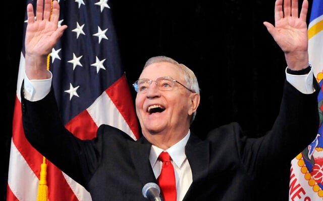 In an Oct. 30, 2012, file photo, former Vice President Walter Mondale, a former Minnesota senator, gestures while speaking at a Students for Obama rally at the University of Minnesota's McNamara Alumni Center in Minneapolis. (AP/Jim Mone, File) In an Oct. 30, 2012, file photo, former Vice President Walter Mondale, a former Minnesota senator, gestures while speaking at a Students for Obama rally at the University of Minnesota's McNamara Alumni Center in Minneapolis. (AP/Jim Mone, File)