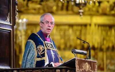 Archbishop of Canterbury Justin Welby in Westminster Abbey, London, November 11, 2018. (Paul Grover/Pool photo via AP) Archbishop of Canterbury Justin Welby in Westminster Abbey, London, November 11, 2018. (Paul Grover/Pool photo via AP)