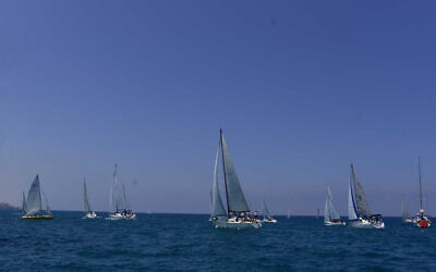 Illustrative: Israeli boats take part in the Sail Tel-Aviv Yafo sea festival featuring various sea sports, on June 17, 2017. (Tomer Neuberg/ Flash90/ File)