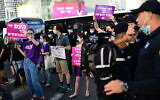 Israelis protest their financial situation and the government's lack of financial aid, at the Azrieli intersection, in Tel Aviv, June 29, 2020 (TomerNeuberg/FLASH90)