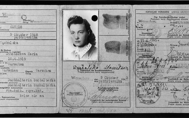 Vladka Meed’s false identification card, issued in the name of Stanisława Wąchalska, 1943. (Courtesy, Benjamin Meed/ United States Holocaust Memorial Museum)