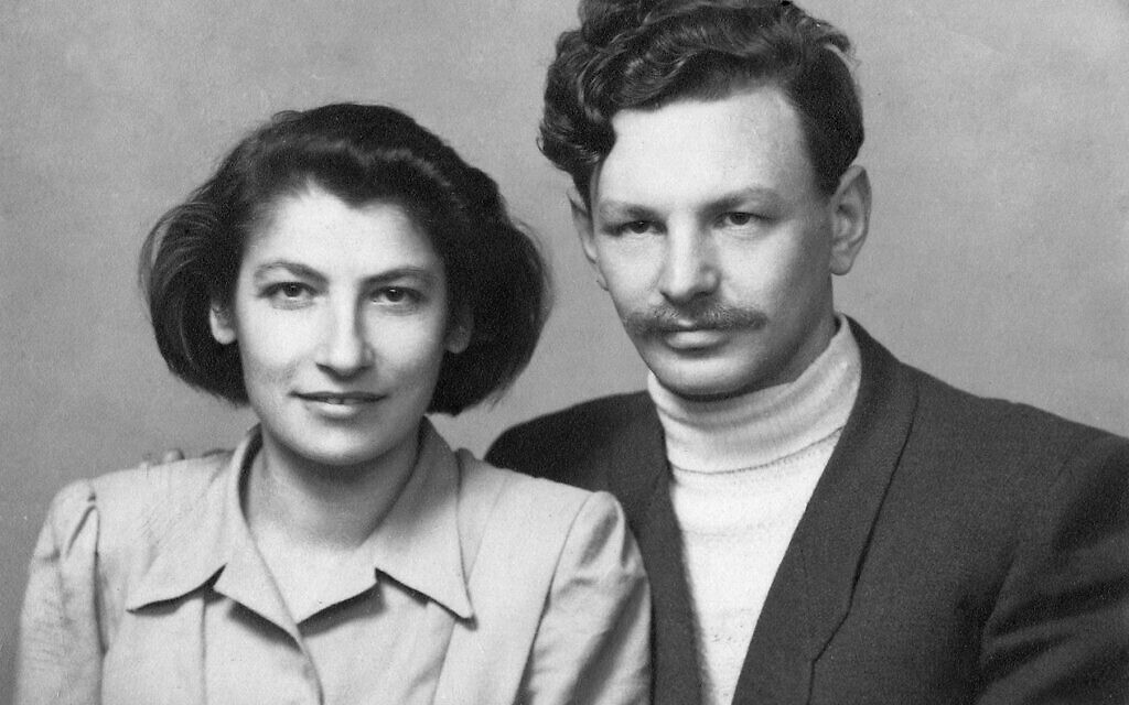 Zivia Lubetkin and Antek (Yitzhak) Zuckerman, after the war. (Courtesy of Ghetto Fighters’ House Museum, Photo Archive)