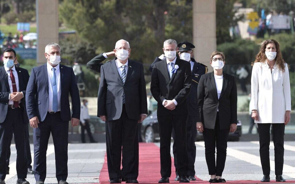 President Reuven Rivlin arrives at the Knesset for the inauguration on April 6, 2021 (Koby Gideon/GPO)