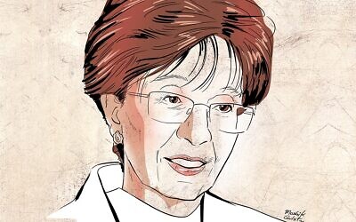An illustration of Sarah Halimi. (Courtesy of the Combat Anti-Semitism Movement.)