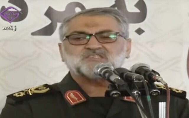 Iranian Brig. Gen. Abolfazl Shekarchi (Screen capture: YouTube)