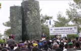 A screenshot of the joint Holocaust commemoration ceremony on Holocaust Martyrs' and Heroes' Remembrance Day, sponsored by B’nai B’rith World Center in Jerusalem and Keren Kayemeth LeIsrael on April 8 2021. (Screenshot: YouTube)