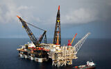The Tamar offshore natural gas platform. (Delek Drilling)