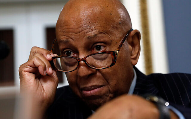 Rep. Alcee Hastings, D-Fla., speaks during a House Rules Committee hearing on the impeachment against former US president Donald Trump, Dec. 17, 2019, on Capitol Hill in Washington. (AP Photo/Jacquelyn Martin, Pool) Rep. Alcee Hastings, D-Fla., speaks during a House Rules Committee hearing on the impeachment against former US president Donald Trump, Dec. 17, 2019, on Capitol Hill in Washington. (AP Photo/Jacquelyn Martin, Pool)