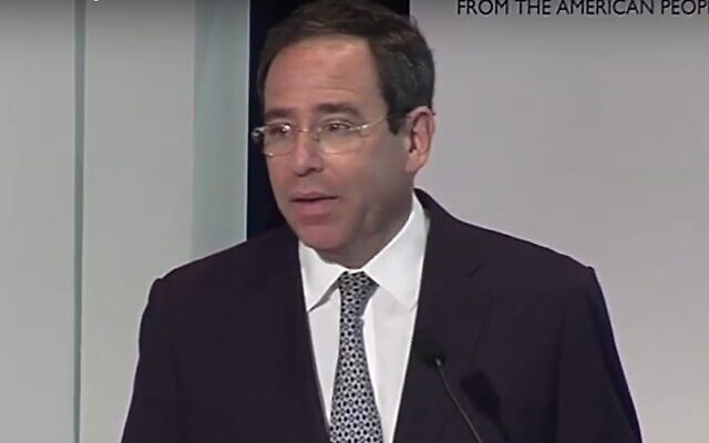 Deputy US Secretary of State for Management and Resources Thomas Nides speaks at a USAID conference in June 2012. (Screen capture/YouTube) Deputy US Secretary of State for Management and Resources Thomas Nides speaks at a USAID conference in June 2012. (Screen capture/YouTube)