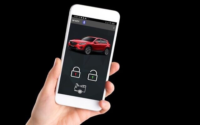 Cobra, an Israeli maker of automotive safety devices and door-locking systems, launches its Mobile-Key technology to open cars via an app, no need for keys (Courtesy) Cobra, an Israeli maker of automotive safety devices and door-locking systems, launches its Mobile-Key technology to open cars via an app, no need for keys (Courtesy)