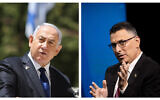 Prime Minister Benjamin Netanyahu (left) and New Hope leader Gideon Sa'ar (right). (Flash90)