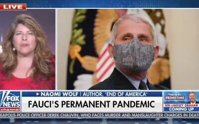Naomi Wolf appears on Fox News, April 19, 2021. (Screenshot)