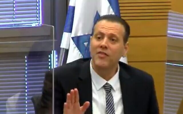 Likud MK Miki Zohar during an angry exchange at the Knesset's Arrangements Committee, April 26, 2020 (Screen grab/Knesset TV) Likud MK Miki Zohar during an angry exchange at the Knesset's Arrangements Committee, April 26, 2020 (Screen grab/Knesset TV)