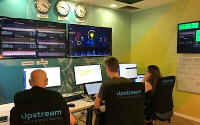 Upstream Security's monitoring and control center for vehicle cybersecurity (Yarin Taranos Photography)