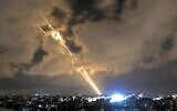 Rockets are launched towards Israel from Gaza City, on May 20, 2021. (Mahmud Hams/AFP)