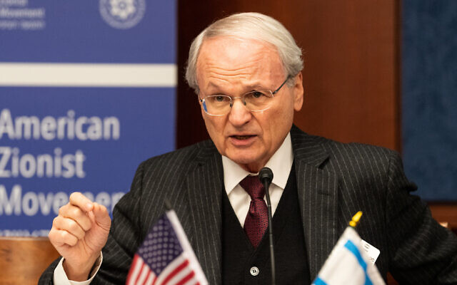 Morton Klein, president of the Zionist Organization of America, at the American Zionist Movement Washington Forum, December 12, 2018. (Michael Brochstein/SOPA Images/LightRocket/Getty Images via JTA)