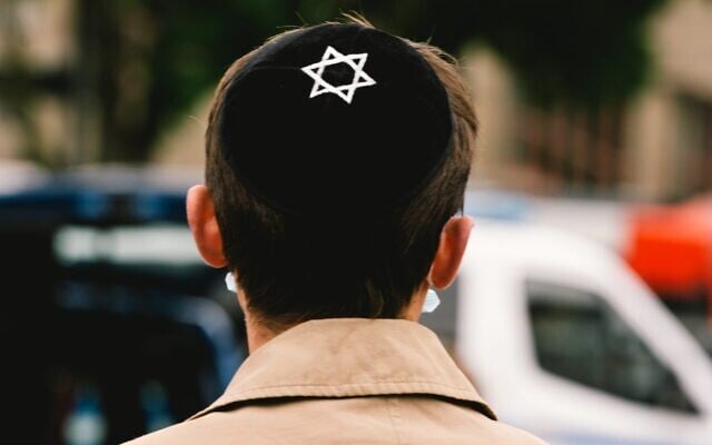 A man with a Jewish kippa (Ying Tang/NurPhoto via Getty Images, JTA) A man with a Jewish kippa (Ying Tang/NurPhoto via Getty Images, JTA)