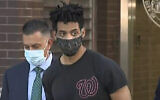 Jordan Burnette, the suspect in a series of synagogue attacks in the Riverdale section of the Bronx on May 3, 2021. (Screen capture/WCBS-2)