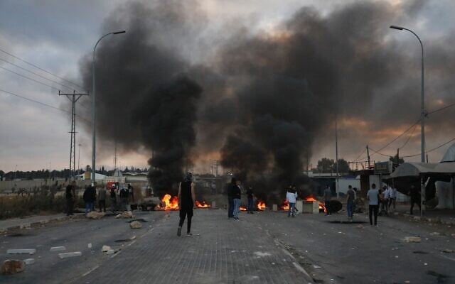 Palestinians clash with Israeli troops near Jenin on Friday, May 14, 2021, in solidarity with Jerusalem and Gaza (WAFA) Palestinians clash with Israeli troops near Jenin on Friday, May 14, 2021, in solidarity with Jerusalem and Gaza (WAFA)