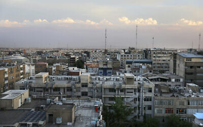 This May 17, 2019, photo shows a general view of downtown Tehran, Iran. (AP Photo/Vahid Salemi)