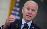 US President Joe Biden in the State Dining Room of the White House, in Washington, May 4, 2021. (AP Photo/Evan Vucci)