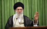 Supreme Leader Ayatollah Ali Khamenei speaks during a video conference with a group of university students, in Tehran, Iran, on May 11, 2021. (Office of the Iranian Supreme Leader via AP)