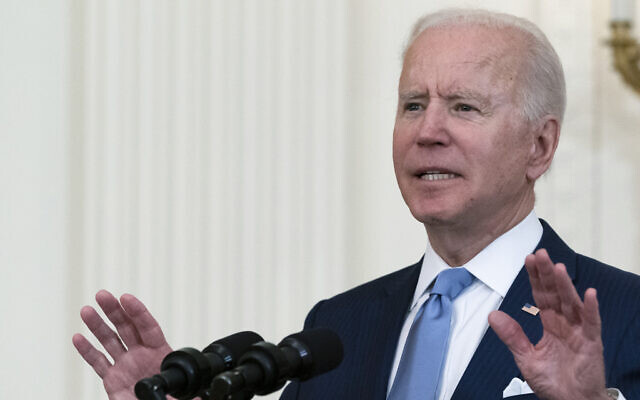 US President Joe Biden speaks during a ceremony to present the Medal of Honor to U.S. Army Col. Ralph Puckett in the East Room of the White House, Friday, May 21, 2021, in Washington. (AP Photo/Alex Brandon) US President Joe Biden speaks during a ceremony to present the Medal of Honor to U.S. Army Col. Ralph Puckett in the East Room of the White House, Friday, May 21, 2021, in Washington. (AP Photo/Alex Brandon)