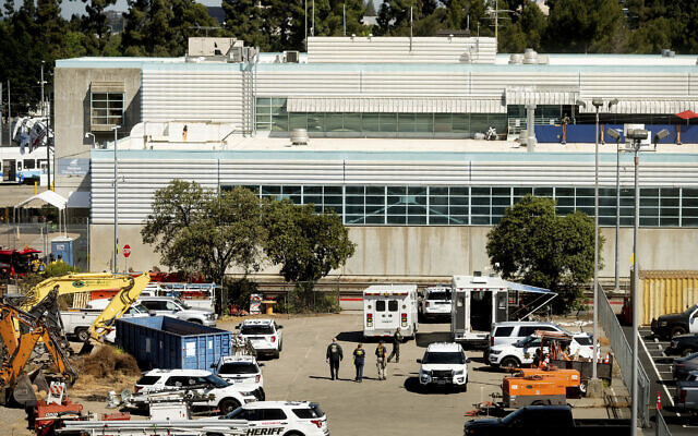 Law enforcement officers respond to the scene of a shooting at a Santa Clara Valley Transportation Authority (VTA) facility on May 26, 2021, in San Jose, California. (AP Photo/Noah Berger) Law enforcement officers respond to the scene of a shooting at a Santa Clara Valley Transportation Authority (VTA) facility on May 26, 2021, in San Jose, California. (AP Photo/Noah Berger)