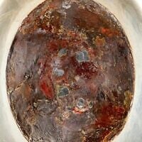 A close up image of the black stone of the Kaaba in Mecca. (Saudi Arabia General Presidency of the Grand Mosque and the Prophet's Mosque)