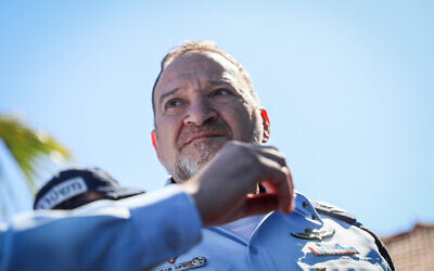 Israel Police Commissioner Kobi Shabtai seen during a visit to the southern city of Ashkelon, May 18, 2021. (Flash90)
