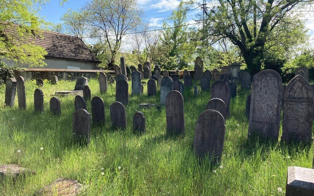 The ancient Jewish cemetery in Nagyteteny, May 11, 2021. (Yaakov Schwartz/ Times of Israel)