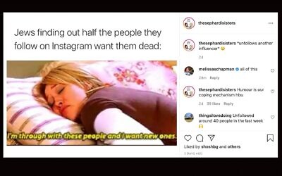 Jewish influencers and users of Instagram, the visual social networking app that is widely used for activism, say it became a challenging place during the recent Israeli-Palestinian conflict. (Screenshot via JTA)