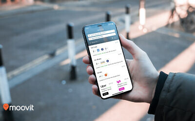 An illustration of the Moovit app (Courtesy)