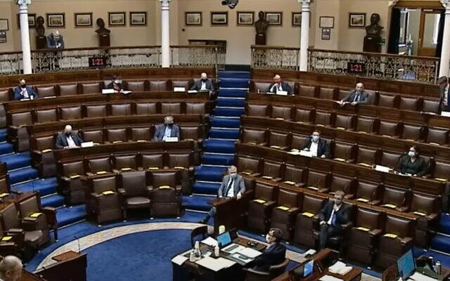 Illustrative: Lawmakers in the Dail, the lower house of Ireland’s parliament, in 2020 (video screenshot)