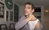 Joseph Borgen shows his injuries after being beat by a pro-Palestinian mob in the streets of New York (video screenshot)