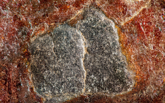 A closeup image of the black stone of the Kaaba in Mecca. (Saudi Arabia General Presidency of the Grand Mosque and the Prophet's Mosque) A closeup image of the black stone of the Kaaba in Mecca. (Saudi Arabia General Presidency of the Grand Mosque and the Prophet's Mosque)