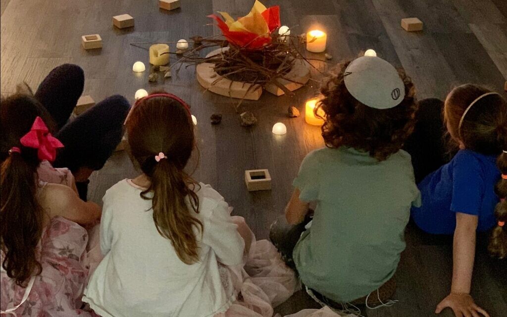 Students at Scheck Hillel Community School in south Florida celebrated Lag B'Omer while commemorating the tragedy in Meron, Israel (Greg Feldman via JTA) Students at Scheck Hillel Community School in south Florida celebrated Lag B'Omer while commemorating the tragedy in Meron, Israel (Greg Feldman via JTA)