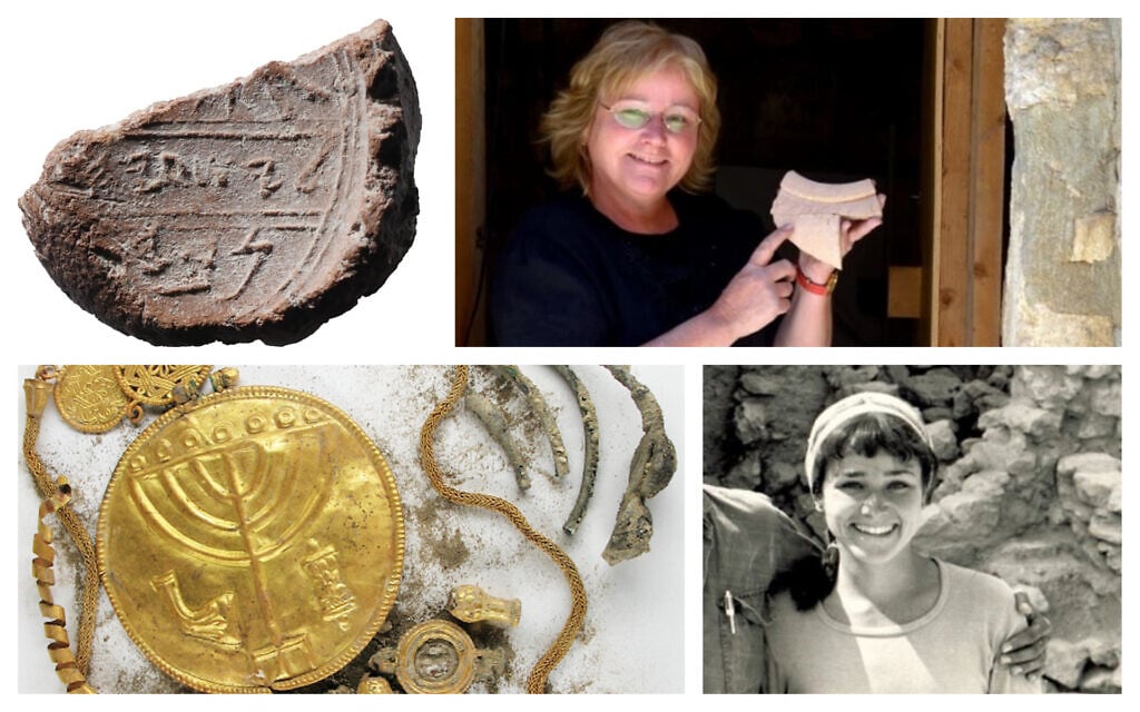 Archaeologist Dr. Eilat Mazar and several of her prominent finds. (Hebrew University/Ouria Tadmor) Archaeologist Dr. Eilat Mazar and several of her prominent finds. (Hebrew University/Ouria Tadmor)