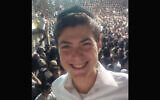 A photo of Nachman Doniel Morris, a student who died in the fatal crushing at Mount Meron in Israel on Lag B’Omer, was shared on social media. (Twitter via JTA)