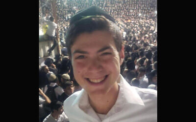 A photo of Nachman Doniel Morris, a student who died in the fatal crushing at Mount Meron in Israel on Lag B’Omer, was shared on social media. (Twitter via JTA) A photo of Nachman Doniel Morris, a student who died in the fatal crushing at Mount Meron in Israel on Lag B’Omer, was shared on social media. (Twitter via JTA)