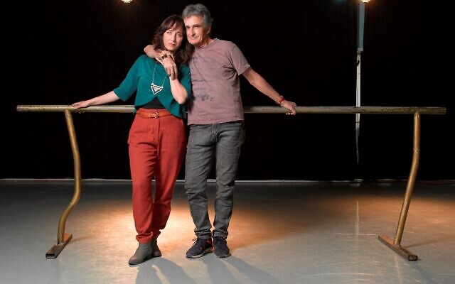 Daniel Kolben with her father, famed choreographer and dancer Amir Kolben, ahead of their new work for the Israel Festival, being performed June 9, 2021 (Courtesy Relly Avrahami) Daniel Kolben with her father, famed choreographer and dancer Amir Kolben, ahead of their new work for the Israel Festival, being performed June 9, 2021 (Courtesy Relly Avrahami)