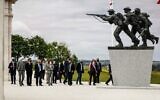 The official opening ceremony of the British Normandy Memorial at Ver-sur-Mer, on the 77th anniversary of D-Day, on June 6, 2021. (Sameer Al-DOUMY / POOL / AFP)