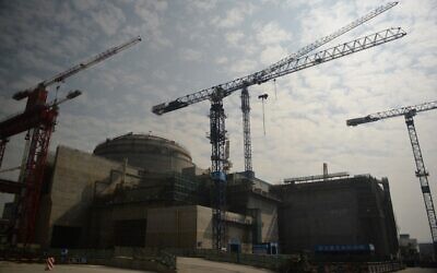 This file photo taken on December 8, 2013 shows a view of the joint Sino-French Taishan Nuclear Power Station being built outside the city of Taishan in Guangdong province. (PETER PARKS / AFP)