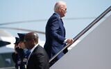 US President Joe Biden boards Air Force One prior to departing from Joint Base Andrews in Maryland, on June 29, 2021. (Saul Loeb/AFP)