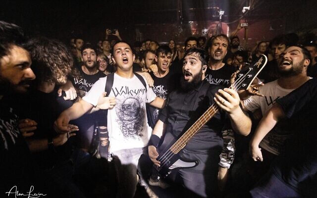 Israeli fans go wild at June 6 concert of alternative metal bad Walkways, one of the first rock-and-roll shows post-pandemic (Courtesy Alon Levin) Israeli fans go wild at June 6 concert of alternative metal bad Walkways, one of the first rock-and-roll shows post-pandemic (Courtesy Alon Levin)