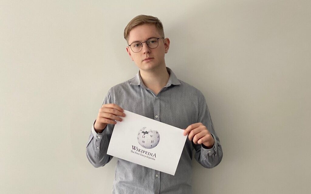 Oliver Szydlowski, a member of WikiProject Poland, is a college student from Poland who is attending an Australian university. (Courtesy of Oliver Szydlowski/ via JTA)